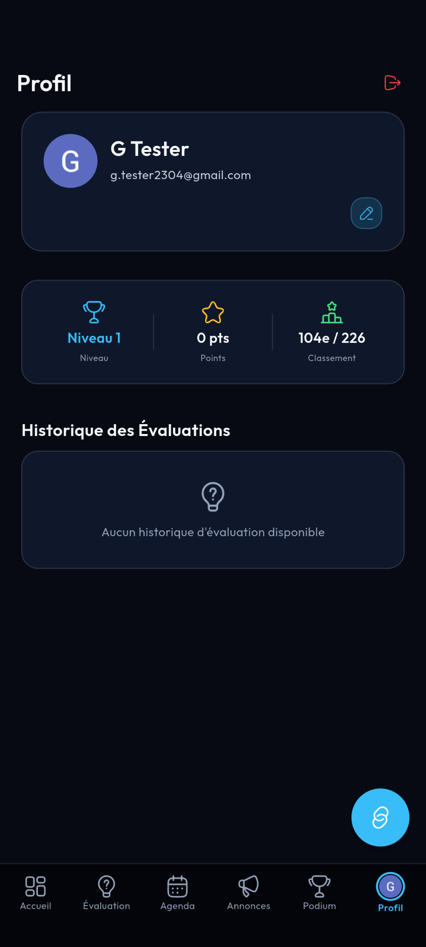 Profil Apprenant